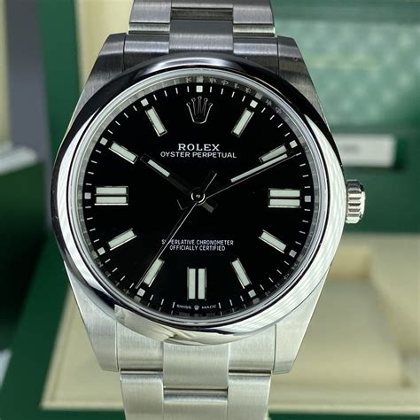 rolex oyster perpetual 41mm black|Rolex 124300.